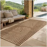 SIMPEX24 Outdoorteppich Boho Design, Läufer, Höhe: 5 mm, Outdoor Teppich Wetterfest Modern Wohnzimmer Küchen Terrasse Balkon