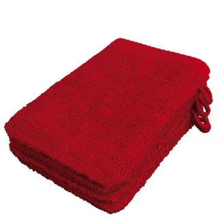 Lanudo? Waschhandschuh Pure Line 21x15 cm 4er Set Rot