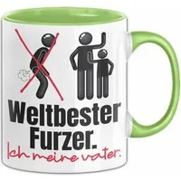 Trendation Tasse Vater Geschenk Tasse Weltbester Furzer Papa Geschenkidee zum Vatertag