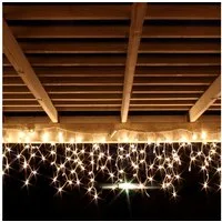 Mojawo Lichtervorhang 120er LED Lichtervorhang Innen und Außen warmweiß