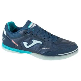 Joma - Herren Hallenfußballschuhe "Top Flex", Narbiges Leder (Dunkles Marineblau)