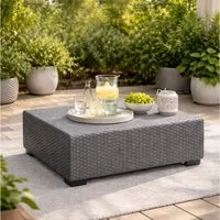Allibert Gartentisch Salta Tisch/Hocker - wetterfest, Rattanoptik Final SALE
