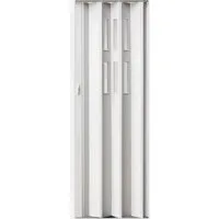 Vivaldi Falttür Schiebetür Farbe weiß Fenster H. 202 cm Türbreite bis 96 cm pgl011 (1 Karton, 1-St., 1 Set), teils vormontiert