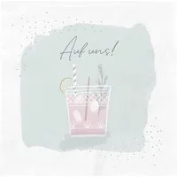Grafik Werkstatt Papierserviette Grafik-Werkstatt Cocktail-Servietten, (Packung, 20 St., 1 Pack), Farben auf Wasserbasis, Chlorfrei gebleichtes Papier