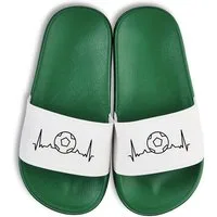 Youth Designz Heartbeat Fußball Kinder Badelatschen Flip Flops Badeschuh mit lustigem Motiv