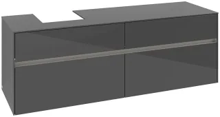 Villeroy & Boch Waschtischunterschrank Collaro C105B0 1600x548x500mm mit Beleuchtung Glossy Grey C105B0FP