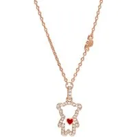 Emporio Armani Kette mit Anhänger Schmuck Geschenk Metall Halskette Teddy mit Herz, mit Zirkonia (synth)