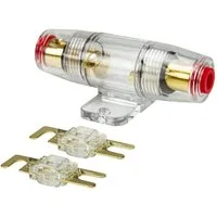 tomzz Audio Kfz-Sicherungshalter Mini ANL Sicherungshalter transparent für Kabel bis 25qmm + 2 x 80A Si