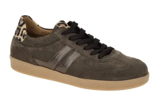 Gabor 73.300.18 Damen Classic Sneaker braun Velour Leder herausnehmbares Fu?bett