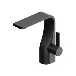 Steinberg Serie 230 Waschtisch-Einhebelmischer ohne Ablaufgarnitur, Schwarz matt 230 1010 2 S