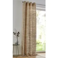 Kutti Vorhang Crinkle allover (1 St), Ösen, halbtransparent, Leinenstruktur, Musselin-Struktur, Handmade, Ösen Aufhängung, Halbtransparent