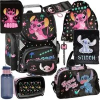 PASO Schulrucksack Mega Schulset XXL 10-tlg. - Lilo & Stitch Disney (Schulranzen-Set XXL, 10-tlg)