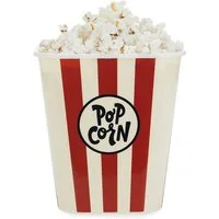 Balvi Snackschale Popcorn-Schale Retro rot, Snack-Behälter 3 Liter Fassungsvermögen, PP Kunststoff, für Streming-, Filme- und Fernsehabende