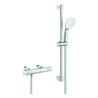 GROHE Thermostat-Brausebatterie Grohtherm 800 C 34768_1 mit Brausegarnitur 600mm chrom, 34768001 34768001