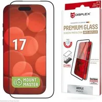 Displex Displayschutzglas Premium Glass Screen Protector Anti-Reflex mit EASY-ON MountMaster für Apple iPhone 17, Displayschutzfolie, Schutzfolie, Bildschirmschutz, kratz- & stoßfest