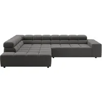 Home affaire Ecksofa Ancona, Ecksofa, incl. Kopfteilverstellung, Breite 319 cm, L-Form, wahlweise elektrische Sitztiefenverstellung