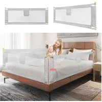 JEOBEST Bettschutzgitter Rausfallschutz Bett, Kinderbettgitter für Kinder, Babybettgitter, (3 St) 150/180/200cm, Rausfallschutz Bettgitter, Höhenverstellbar