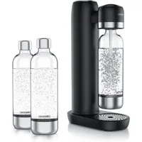 Arendo Wassersprudler Soda Streamer, 3x 1000 ml Flaschen, kompatibel mit 60l CO2 Zylindern, (Set, 4-tlg., Soda Maker, 3x PET-Flaschen), Soda Maker + 3 Wasserflaschen, BPA-frei, fein dosierbar, Carbonator