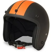 Alpha Speeds Motorradhelm ATELIER — Classic Racer, Jet-Helm • Fiberglas • Matt Schwarz, nur ca. 800 g, inkl. herausnehmbare Wangenpolster, Slim & Smart Fit