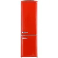 exquisit Kühl-/Gefrierkombination RKGC250-70-H-160E rot, 181 cm hoch, 55 cm breit, 244 L Volumen, 4 Sterne Gefrieren