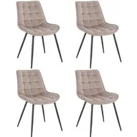 HOME DELUXE Esszimmerstuhl Polsterstuhl 2er - 8er Set IKALO (4 St), Gestell aus Metall, Küchenstuhl