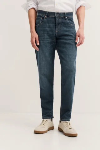 bugatti 5-Pocket-Jeans "Tapered Fit" aus Stretch Handcrafted Denim