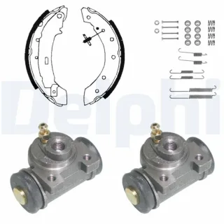 Delphi Bremsbacken vormontiert hinten Dacia Renault KP951