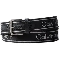 Calvin Klein Stoffgürtel SHORT ROUND BUCKLE WEBBING 35MM Regular fit und größenverstellbar