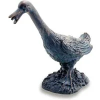 esotec Wasserspeier Teich-Figur Gans Erna mit Schlauch 1,4m, 48x20x42cm, Polyresin 100732 (Komplettset)