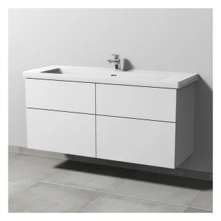 Sanipa 3way Waschtischunterbau zu Villeroy & Boch Subway 3.0 Waschtisch mit 4 Auszügen, Weiß-Soft SM85043