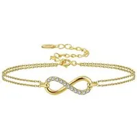 Suzan Gold Silberarmband 925 Silber vergoldet Eternelle Unendlichkeitszeichen