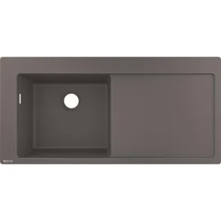 hansgrohe Einbauspüle 43330290 1050 x 510 mm, 1 Hauptbecken links, Abtropffläche, steingrau