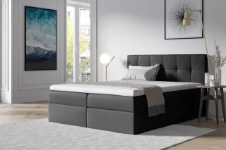 Boxspringbett Schlafzimmerbett BURGOS 120x200cm Schwarz