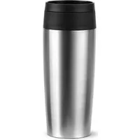 Emsa Thermobecher Travel Mug Classic, mit 360°-Trinköffnung, auslaufsicher, rutschfest, Edelstahl, Kunststoff, Silikon, 4h heiß, 8h kalt - 360 ml / 6h heiß, 12h kalt - 500 ml, 100% dicht