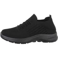 Coolwalk Herren Low-Top Freizeit Sneaker Flach Sneakers in Schwarz