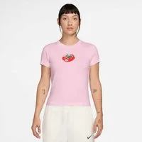 Nike Sportswear T-Shirt W NSW CHLLKNT MODCRP TMATO TEE aus Viskose, Baumwolle und Elasthan, elastisches Material