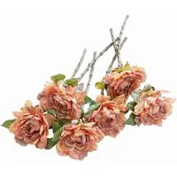 Kunstblume Deko-Blume 6er Set Mervix orange, Mirabeau, Höhe 44.0 cm