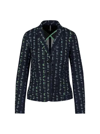 Marc Cain Sports - Scubajersey Blazer mit Print grisaille - Gr. - 42
