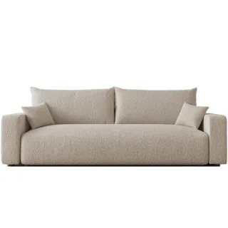 Idohome Schlafsofa, Creme, Textil, 246x79x93 cm, Wohnzimmer, Sofas & Couches, Schlafsofas