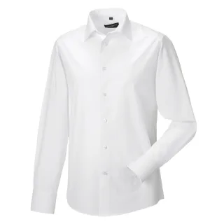 Russell Collection - Hemd für Herren Langärmlig (Weiß)