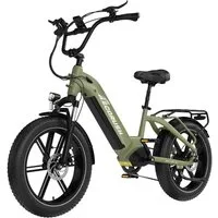 ECORUSH E-Bike Mountainbike Elektrofahrrad 20*4,0 Zoll Pedelec StVZO mit 15,6Ah Akku Max 70-120km, 7 Gang shimano shimano Schaltwerk, Kettenschaltung, Heckmotor, 748,8 Wh, Damen/Herren E-Mountainbike mit Pumpe, Schloss