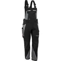 Qualitex Workwear Arbeitslatzhose Latzhose "IRON" schwarz/grau, Gr. N42