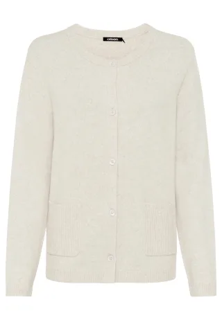 Olsen - Cardigan Long Sleeves almond beige mel. - Gr. - 36