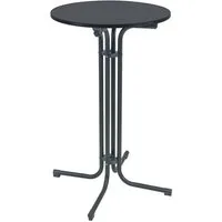 TRUTZHOLM Stehtisch klappbar Ø 70 cm Höhe 110 cm Stahl Gastrotisch Bistrotisch Anthrazit (1er)