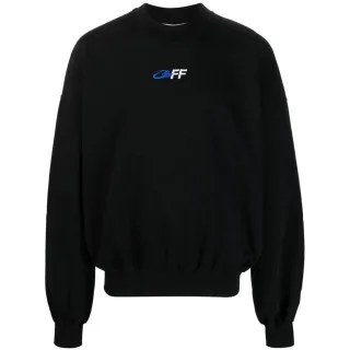 Off-White Exact Opposite Boxy Fit Schwarzes Sweatshirt