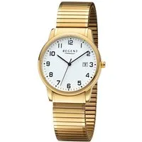 Regent Quarzuhr W0264 - 1975.39.99, Armbanduhr, Herrenuhr, Damenuhr, Datum, Flexband, Zugband
