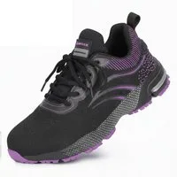 ELIWORX S1 PL Schuh mit Stahlkappe, Atmungsaktives Mesh - Arbeitsschuhe Damen Arbeitsschuh Durchtrittsichere Zwischensohle aus Kevlar, besonders rutschhemmend