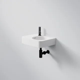 Steinberg Serie 449 Waschtisch Wandwaschtisch aus Mineo Stone, matt white, 449 7100 W 449 7100 W