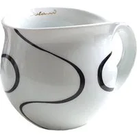 Colani Tasse Colani Jumbotasse Kaffeebecher Tasse XXL Loop Schwarz 600 ml, 1-tlg., Porzellan, Spülmaschinenfest, Mikrowellengeeignet, im Geschenkkarton