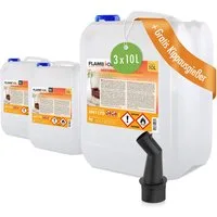 Höfer Chemie GmbH Bioethanol 3x 10 L FLAMBIOL® Bioethanol 96,6% Premium für Ethanolkamin, 30 l, (3-St), Sauberer Brennstoff für Kamine und Feuerstellen